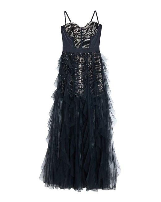 Just Cavalli Blue Long Sequin Dress