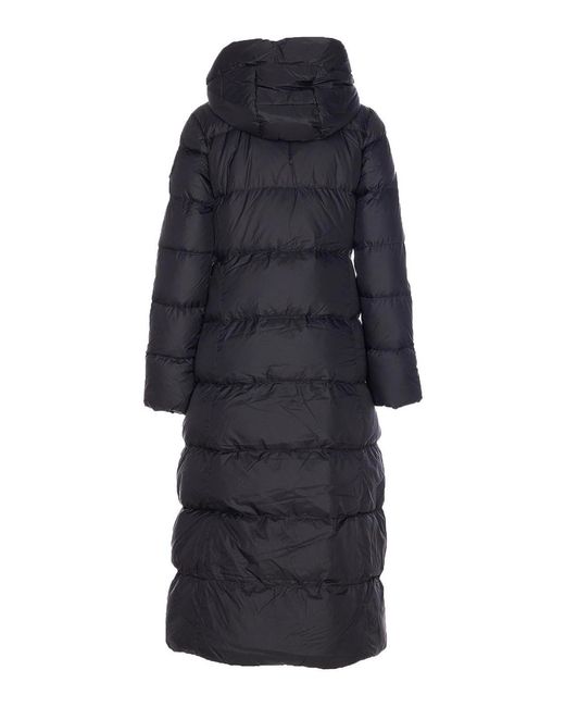 Canada Goose Blue Long Padded Quilted Jacket Removable Hood