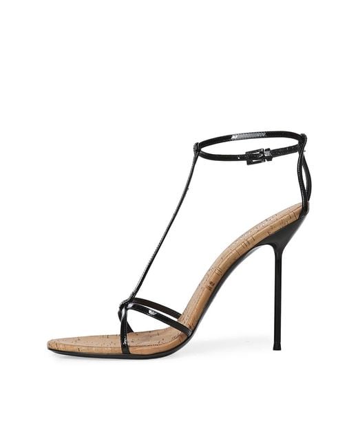 Paris Texas Black Lidia T-Strap Sandals