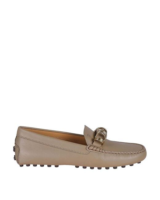 Tod's Gray Leather Rubber