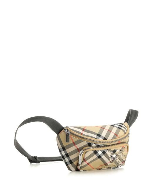 Burberry Natural Small Check Pouch for men