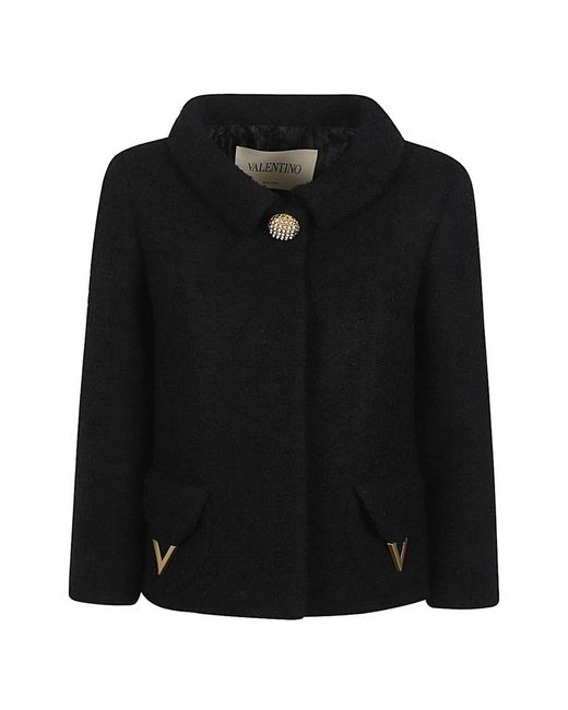 Valentino Garavani Black Vlogo Signature Wool Jacket