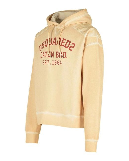DSquared² Natural 'Cipro' Sand Cotton Sweatshirt for men