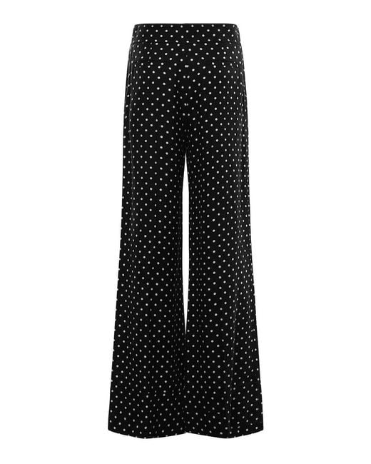Valentino Garavani Black Super-Large Plus-De-Pois Print Trousers