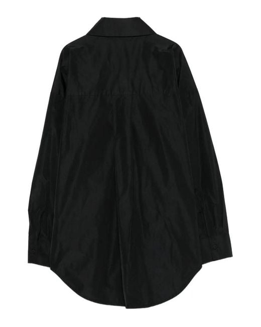 P.A.R.O.S.H. Black Taffeta Shirt