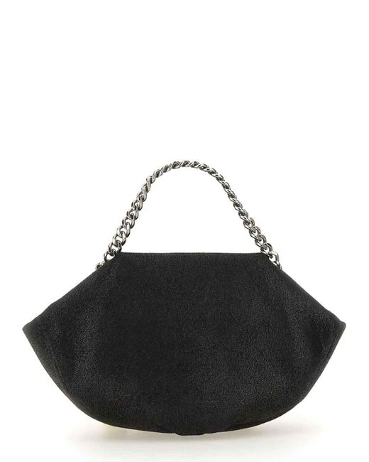 Stella McCartney Black Falabella Shoulder Bag With Double Chain
