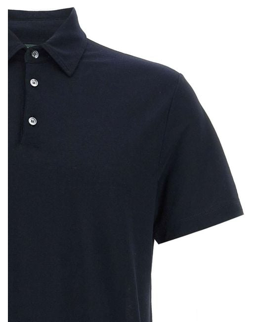 Zanone Black Polo Ice Cotton for men