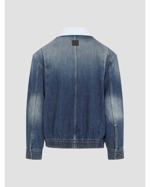 Loewe Blue Zip-Up Jacket for men