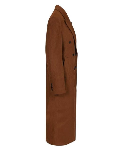 Loulou de Saison Brown Rosco Double-Breasted Coat