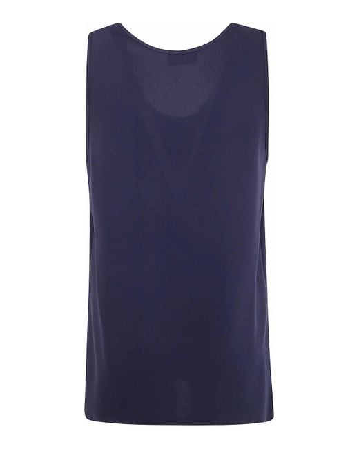 P.A.R.O.S.H. Blue Sleeveless Blouse