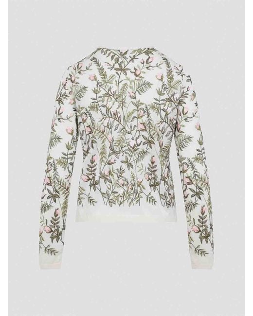Giambattista Valli White Cashmere And Silk Cardigan