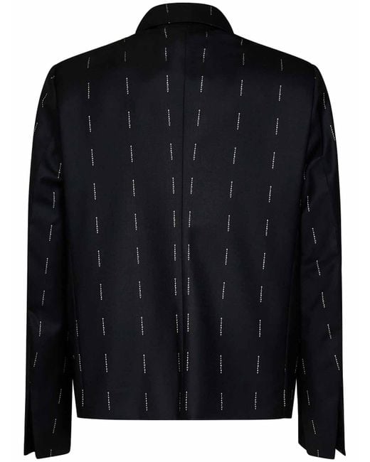 Givenchy Black Embroidered Blazer for men