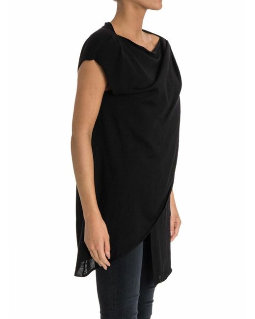 Fuzzi Black Wool Top