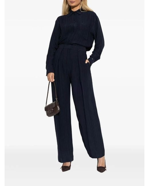 Victoria Beckham Blue Buttoned Shirt