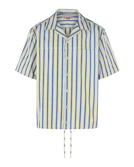Marni Blue Cotton Shirt for men