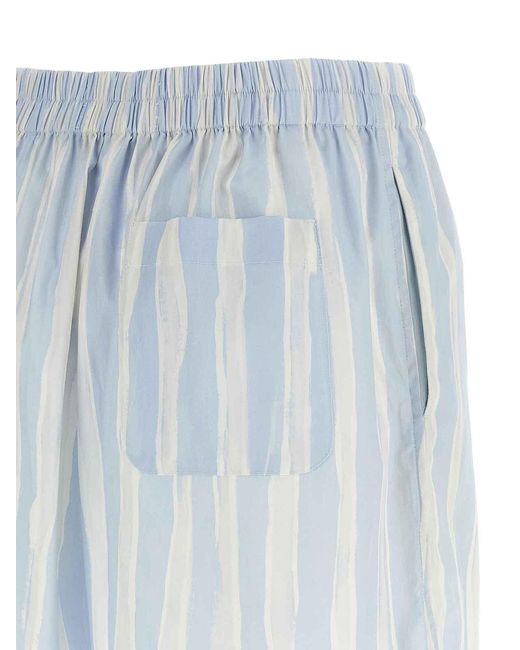 Jacquemus Blue Linen Bermuda Shorts for men