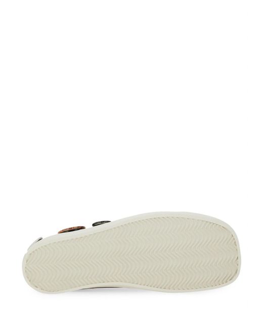 Moschino White Patch Lowtop Sneakers