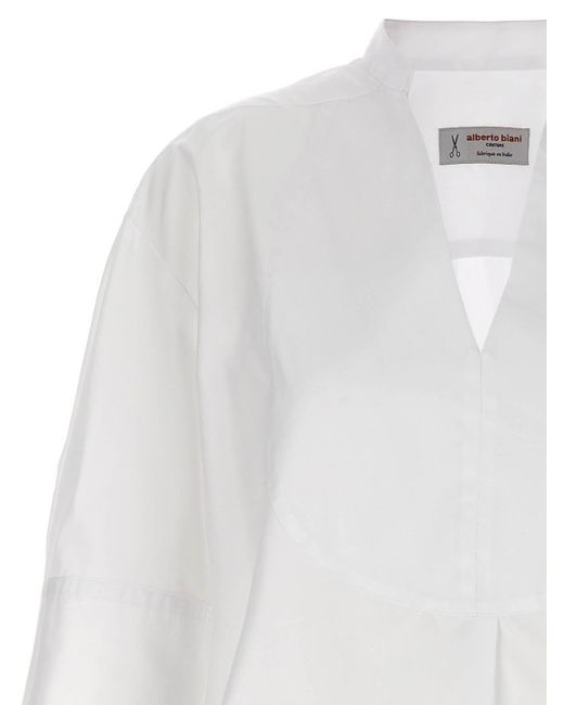 Alberto Biani White Tuxedo Shirt