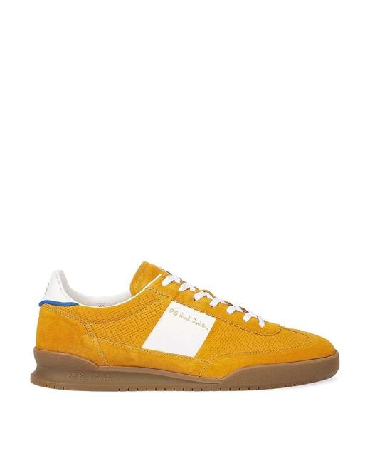 Paul Smith Yellow Sneakers Scamosciate Dover for men