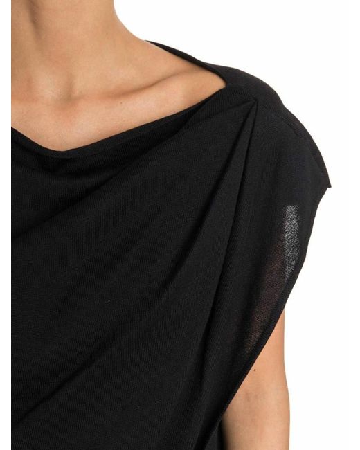 Fuzzi Black Wool Top