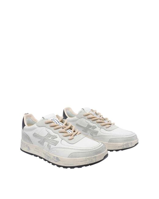 Premiata White Nous Sneakers for men