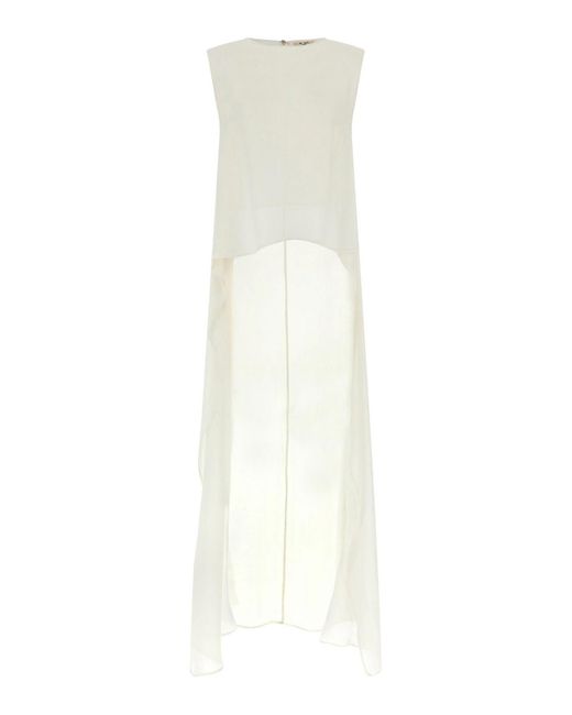DI.LA3 PARI' White Trawl Top