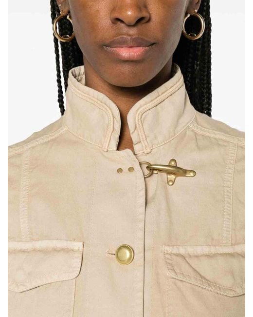 Fay Natural Cotton And Linen Blend Saharan Jacket