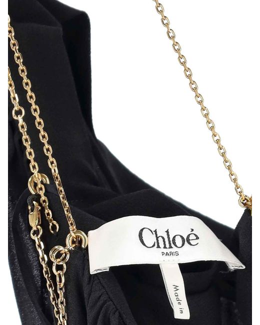 Chloé Black Silk Maxi Dress