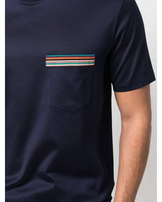 Paul Smith Blue Pocket Detail T-shirt for men