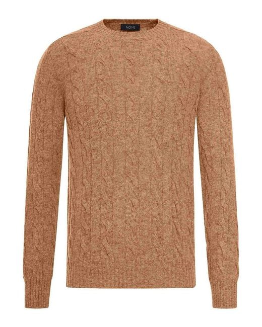 Nome Brown Wool Sweater for men