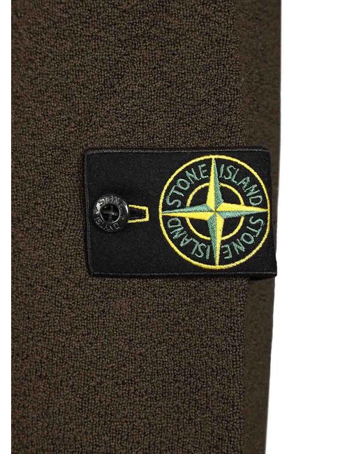Stone Island Brown Crew Neck Sweater for men