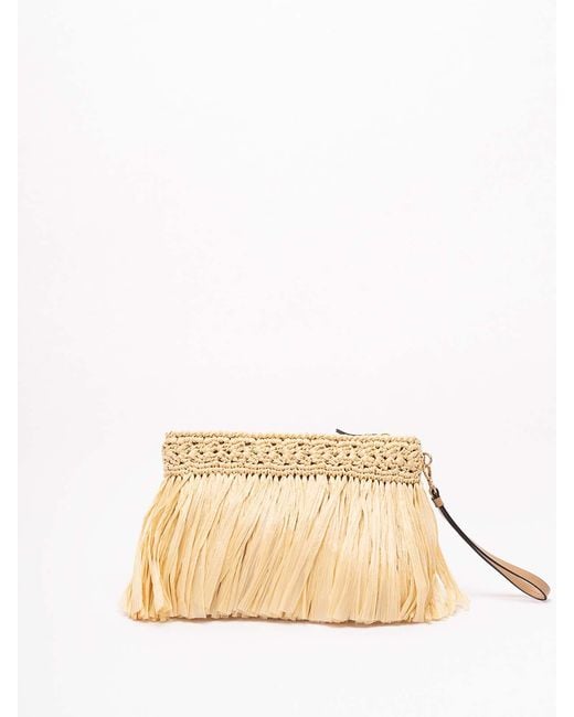 Jimmy Choo Natural Zipped Flat Pouch