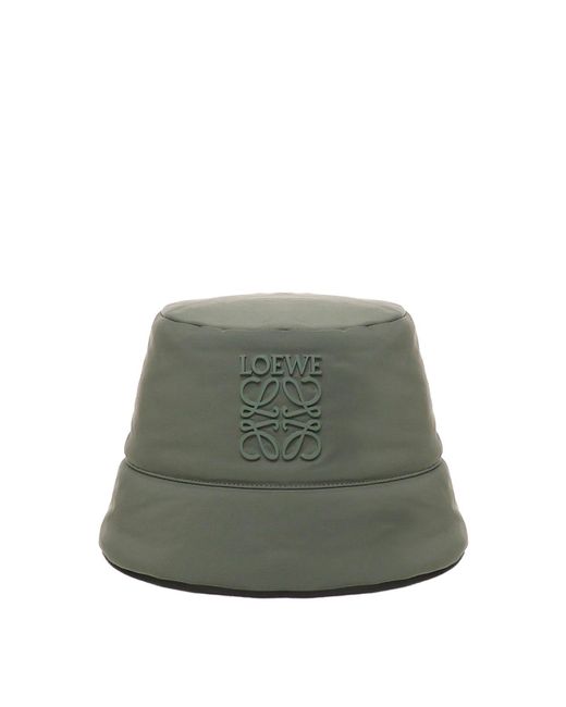 Loewe Green Bob Puffer Bucket Hat for men