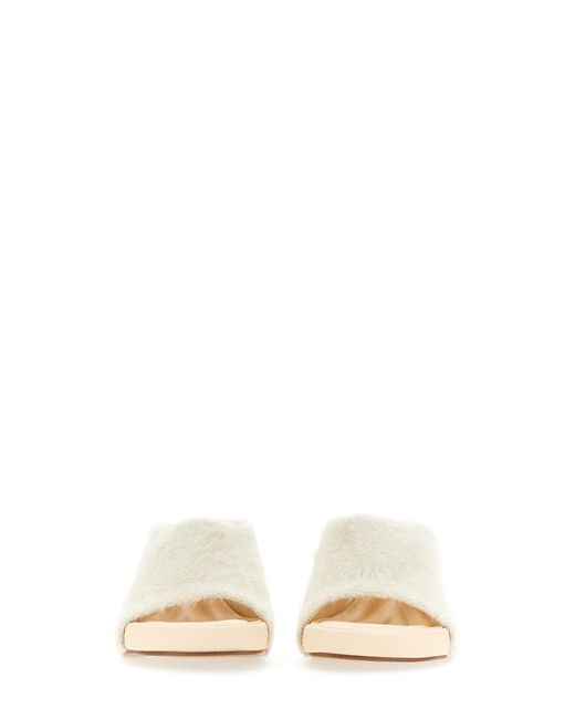 Jacquemus White Nuvola Heeled Mules