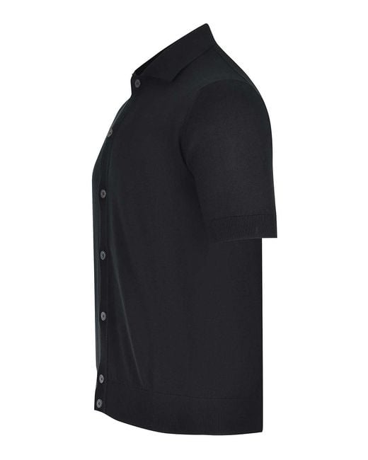 FILIPPO DE LAURENTIIS Black Polo Shirt for men