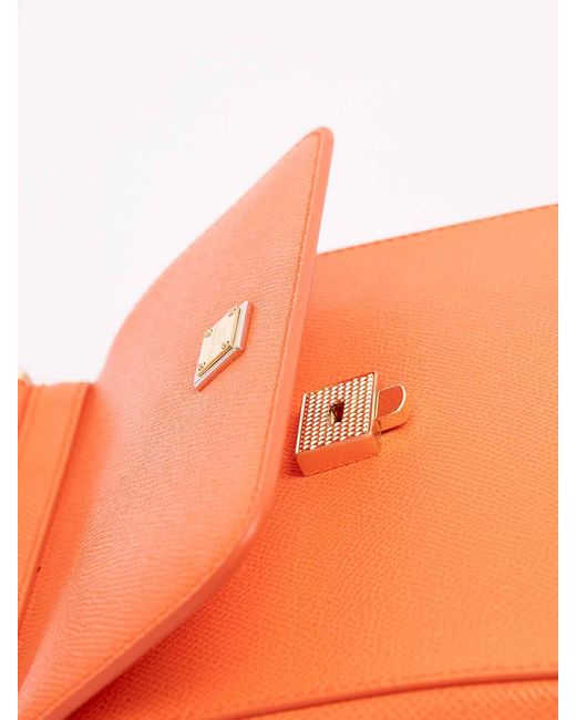 Dolce & Gabbana Orange Small 'Sicily' Handbag