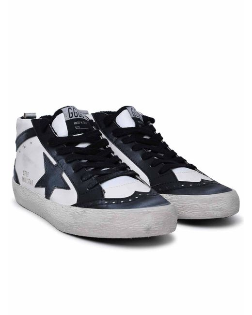 Golden Goose Deluxe Brand Blue Mid-star Classic Leather Sneakers