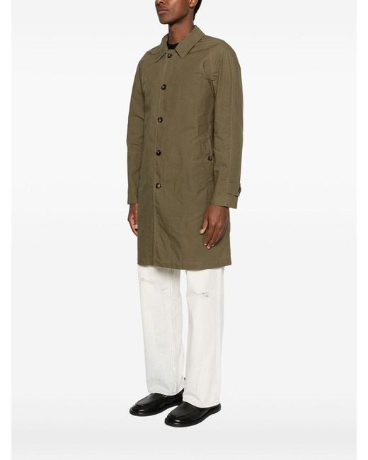 L’impermeabile New Dean Oiled Coat L'IMPERMEABILE New Dean Wax Coat Waterproof Trench in Green for