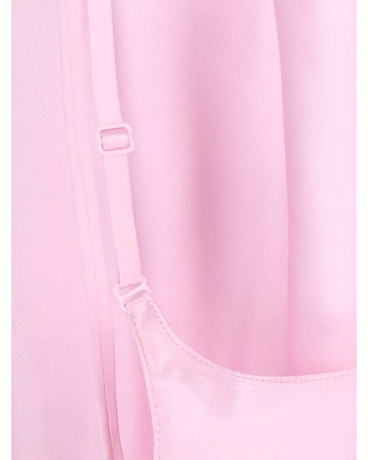 Courreges Pink Silk Mini Dress