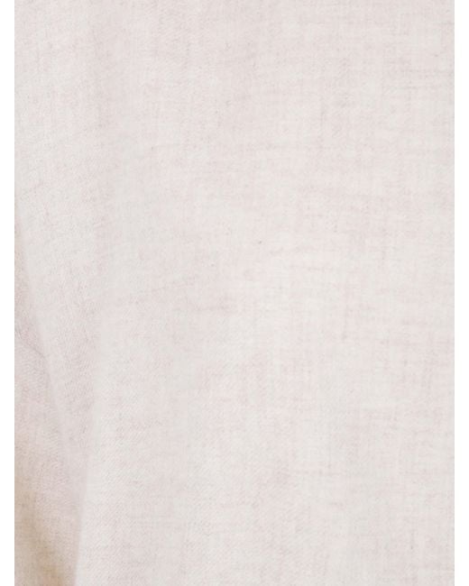 Apuntob White Boatneck Dropped Shoulder Loose Fit Blouse