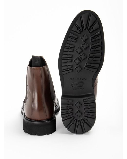 Baldinini Brown Leather Boots for men