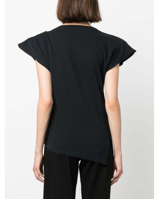 Isabel Marant Black Sebani Asymmetric T-Shirt