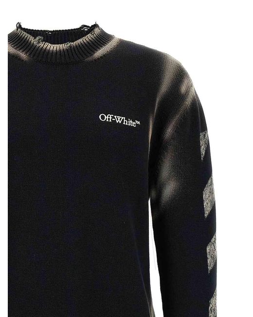 Off-White c/o Virgil Abloh Black Diag Arr Corrosion Sweater for men