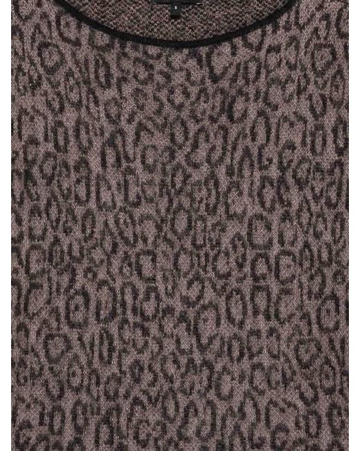 Emporio Armani Brown Wool Blend Crewneck Sweater