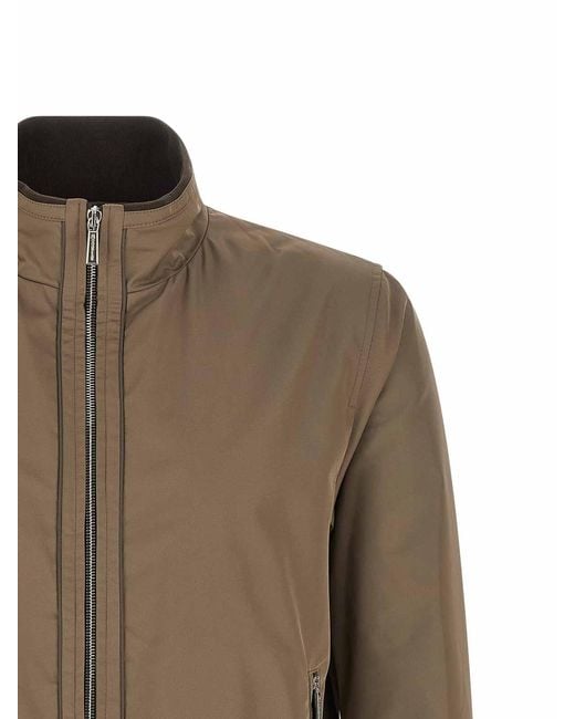 Moorer Brown Manetti-Wk Bomber Jacket for men