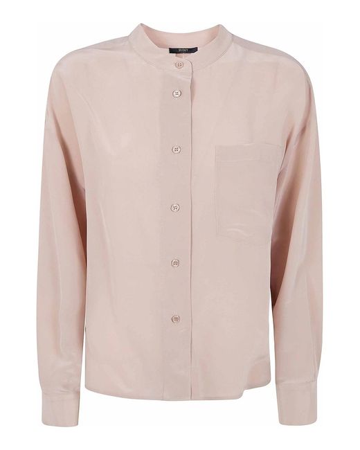 Seventy Pink Mixed Silk Sand Wash Shirt