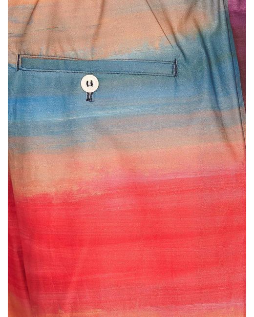 Marni Orange Bermuda Dark Side Of The Moon Print for men