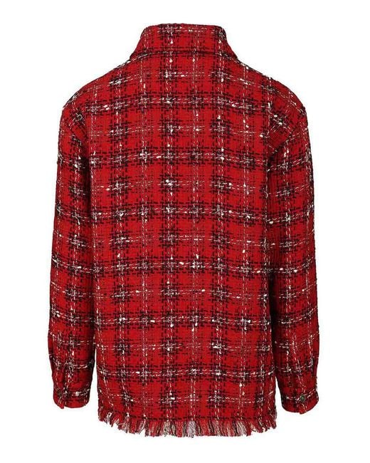 AMI Red Flannel Jacket for men