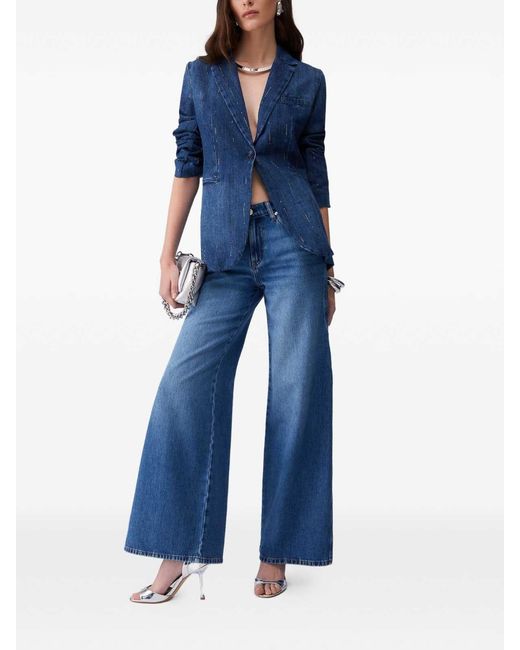 Liu Jo Blue Denim Blazer Embellished