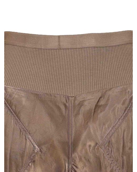 Rick Owens Natural Bias Satin Flared Trousers